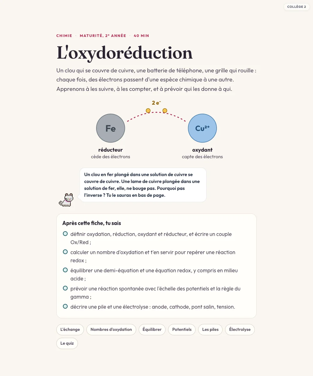 Fiche Oxydoréduction