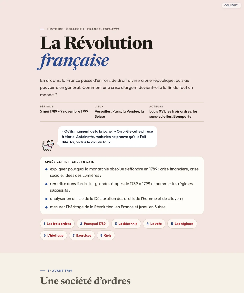 Fiche Révolution française