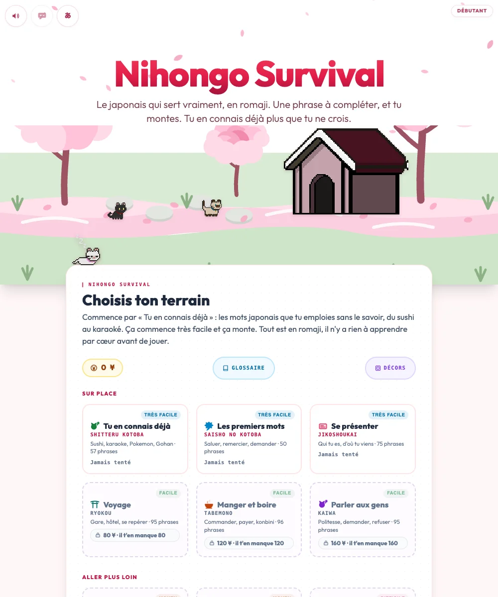 Fiche Japonais de survie